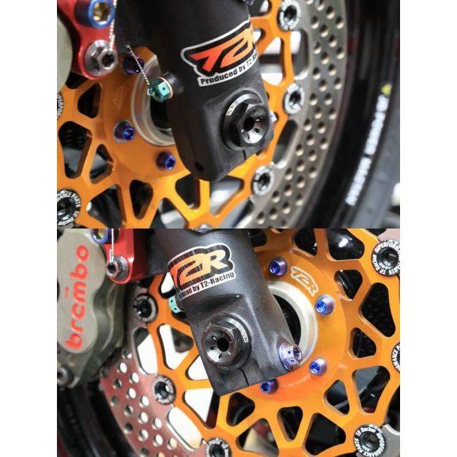 T2 Racing T2レーシング フロントアクスルボルト カラー：ブルー アクスルナット ホイール関連 足回り | T2Racing | 09