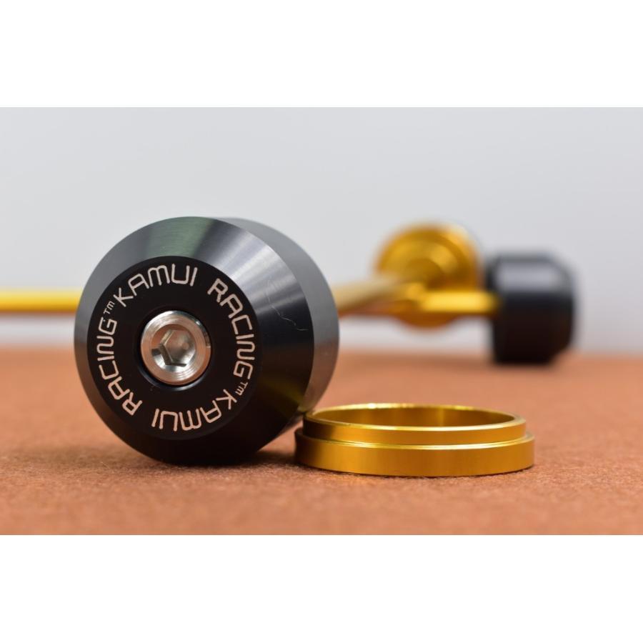 KAMUI KAMUI:カムイ Front-Rear Axle Protector カラー：Gold ZX-6Rの