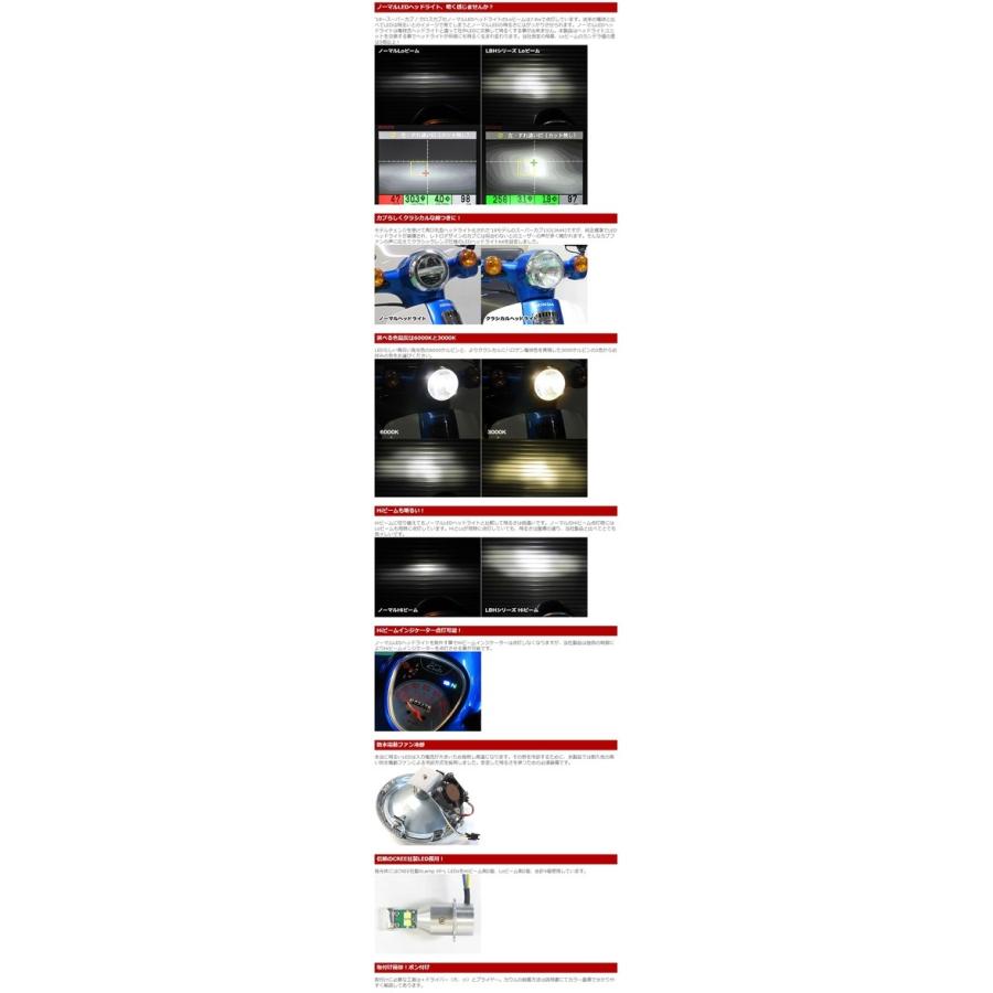 PROTEC（プロテック） LEDクラシカルヘッドライト 色温度：6000k