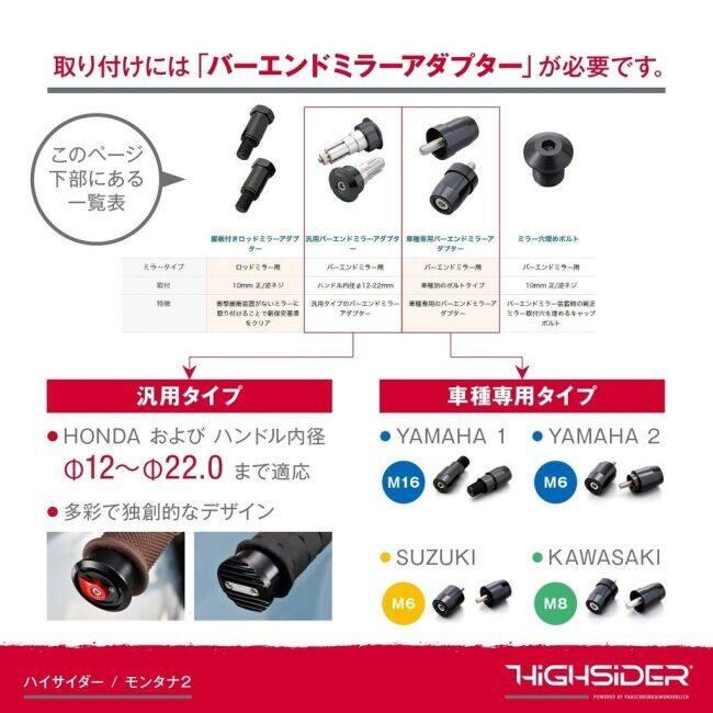 DAYTONA（デイトナ） 【Highsider：ハイサイダー】 バーエンドミラー