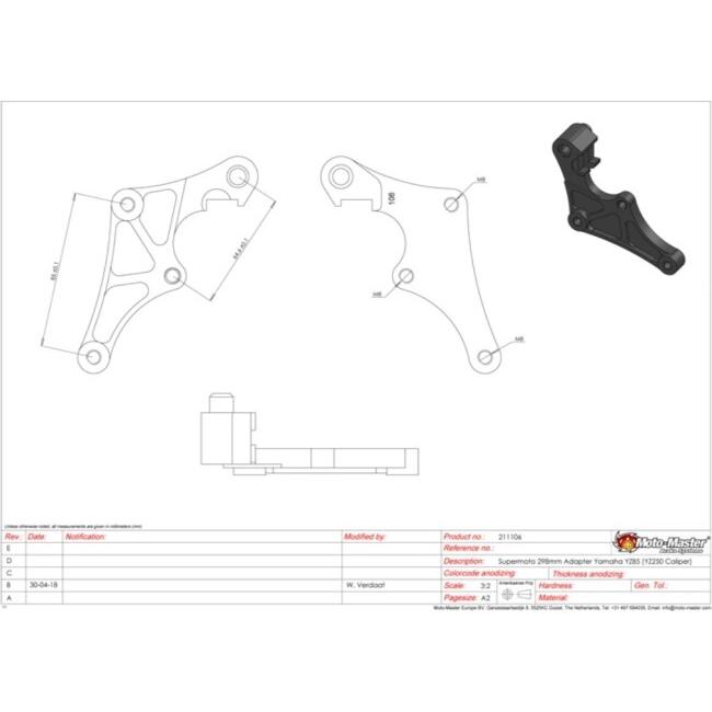 MOTOMASTER モトマスター スーパーモト モタード 298mm ブレーキ強化