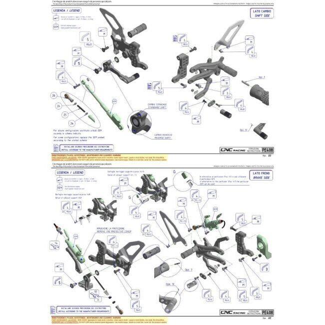 CNC Racing シーエヌシーレーシング アジャスタブルバックステップ RPS カラー：シルバー SUPERBIKE Panigale V4 R S DUCATI ドゥカティ バックステップ 足回り | CNC RACING | 08