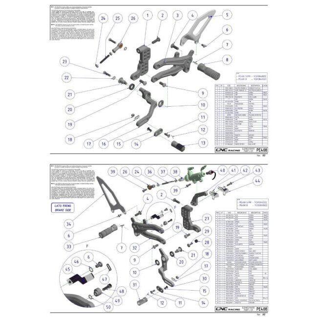 CNC Racing シーエヌシーレーシング アジャスタブルバックステップ RPS カラー：シルバー SUPERBIKE Panigale V4 R S DUCATI ドゥカティ バックステップ 足回り | CNC RACING | 09