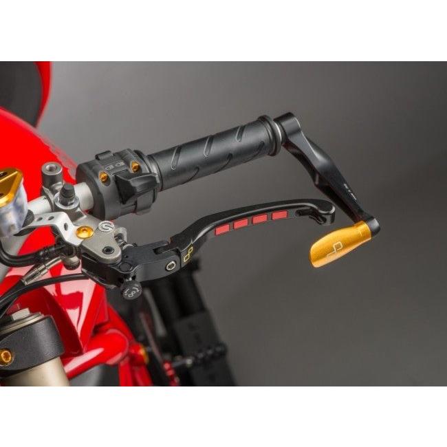 LighTech ライテック アルミニウム クラッチレバー プロテクター 148mm カラー：レッド LighTech製車種専用アダプター装着車 レバーガード ハンドル_4