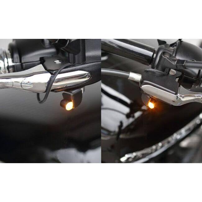 KIJIMA nanoウィンカー フロントセット　ハーレーなど KIJIMA（キジマ） Nanoウインカー＋フロントステーセット BK 36700200