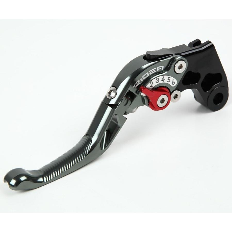 RIDEA リデア 可倒式アジャストショートクラッチレバー アジャストカラー：ゴールド / レバー本体カラー：チタン HONDA ホンダ クラッチレバー ハンドル | RIDEA
