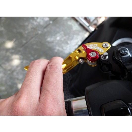 RIDEA リデア 可倒式アジャストショートクラッチレバー アジャストカラー：ゴールド / レバー本体カラー：チタン HONDA ホンダ クラッチレバー ハンドル | RIDEA | 02
