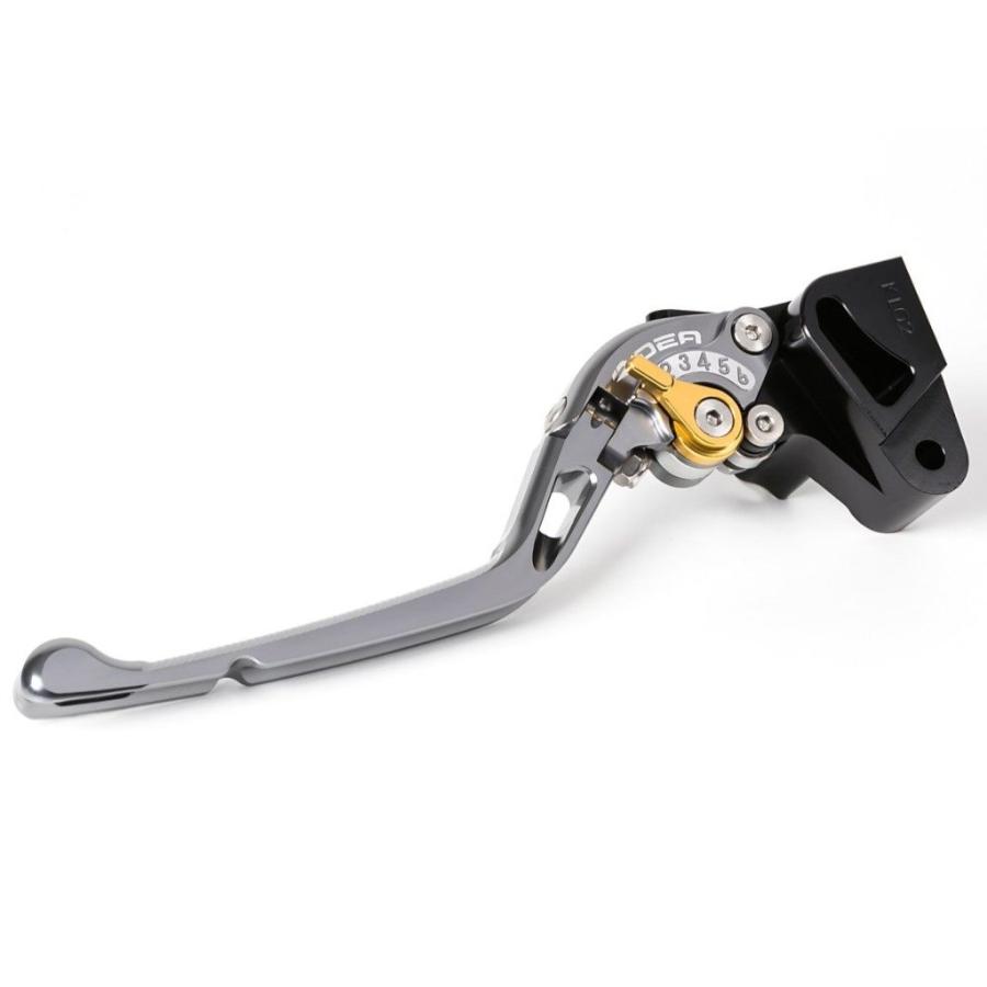 RIDEA リデア 可倒式アジャストブレーキレバー レバー本体カラー：チタン / 左側 アジャストカラー：レッド TRICITY 125 YAMAHA ヤマハ ハンドル周辺パーツ | RIDEA