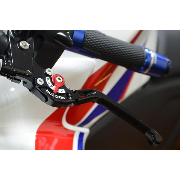 RIDEA リデア 可倒式アジャストブレーキレバー レバー本体カラー：レッド / 左側 アジャストカラー：シルバー TRICITY 125 YAMAHA ヤマハ ハンドル周辺パーツ | RIDEA | 01