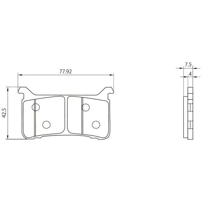 DAYTONA デイトナ 赤パッド ブレーキパッド CB1000R CB1100RS Final Edition CBR600RR Rebel1100 Rebel1100T VFR800F VFR800X HONDA ホンダ ブレーキ | DAYTONA（バイク用品） | 07