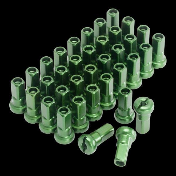 Z-WHEEL ズィーウィール アルミニウムリムセット ニップルカラー：グリーン / リムカラー：ブラック KLX230 KLX230R KAWASAKI カワサキ リム ホイール関連 | ブランド登録なし | 02