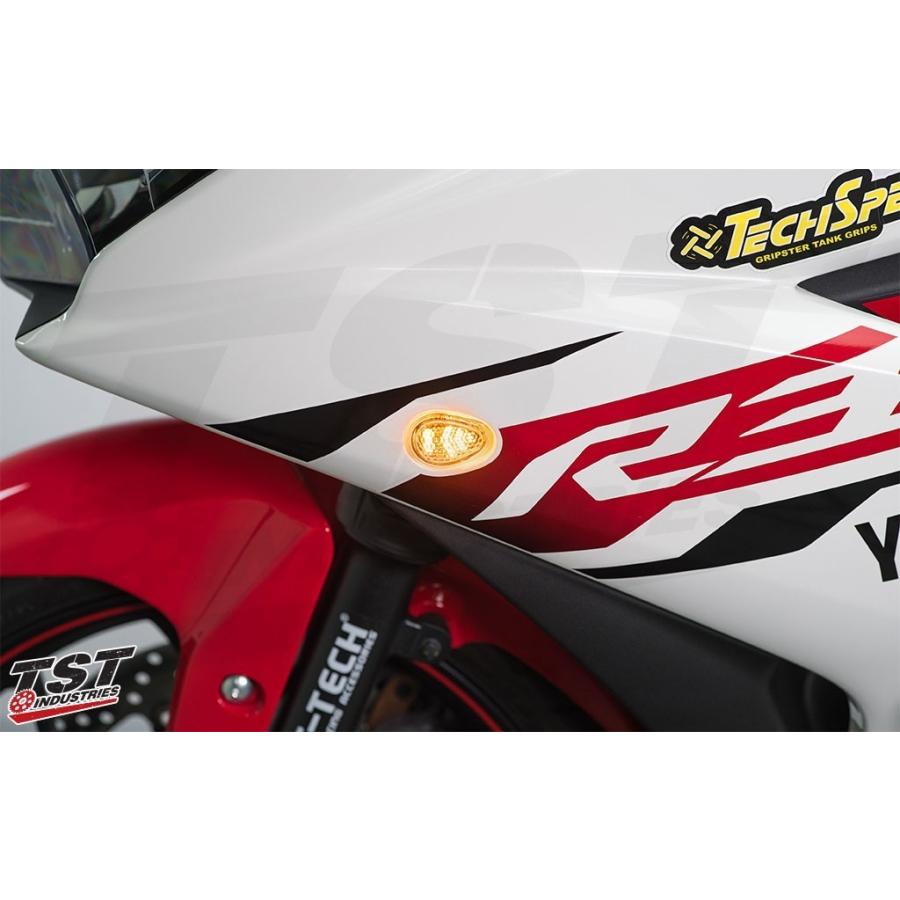 TST ティーエスティー GTR フロントLEDフラッシュマウントウインカー LENS COLOR：Clear YZF-R3 YAMAHA ヤマハ ウインカー 灯火類 電装系_1
