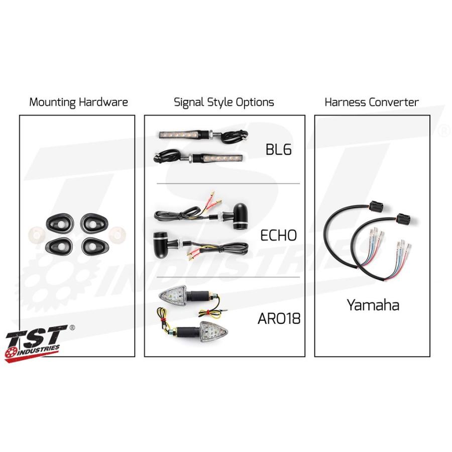 TST ティーエスティー LEDフロントPODウインカーバンドル Select Signal Style：BL6 - Clear FZ-10 MT-10 YAMAHA ヤマハ ウインカー 灯火類 電装系