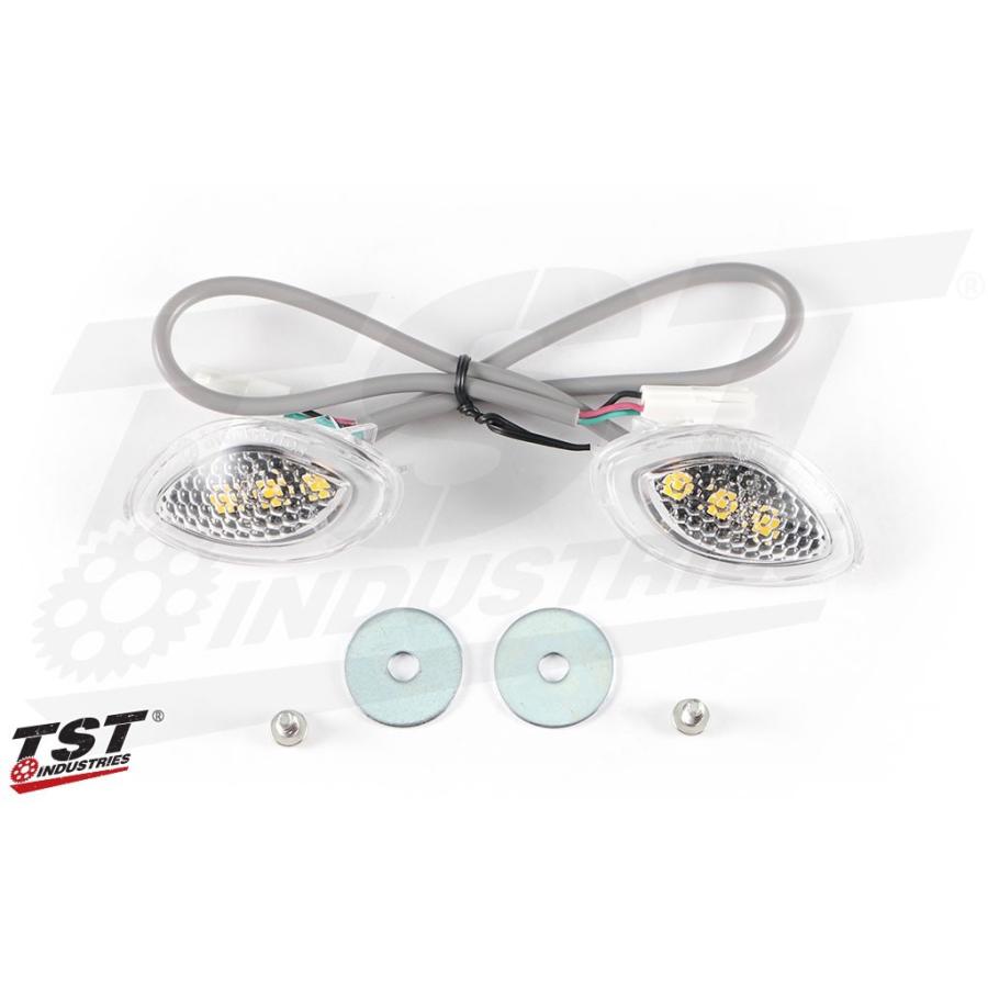 【冬バーゲン★特別送料無料！】 TST TST:ティーエスティー LED HALO-1 フラッシュマウントウインカー LENS COLOR：Smoked／GLOW COLOR：Hyper White CBR600RR CBR600RR ABS