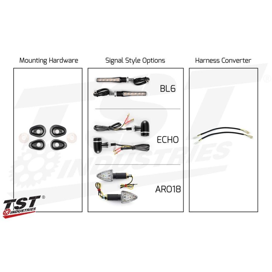 TST ティーエスティー LED リアPODウインカーバンドル Select Signal Style：BL6 - Smoked CRF450L HONDA ホンダ ウインカー 灯火類 電装系
