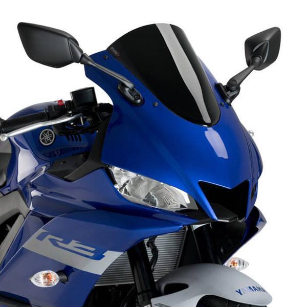 Puig プーチ レーシングスクリーン R-Racer カラー：ブラック YZF-R3 YZF-R25 YAMAHA ヤマハ スクリーン 外装 | Puig