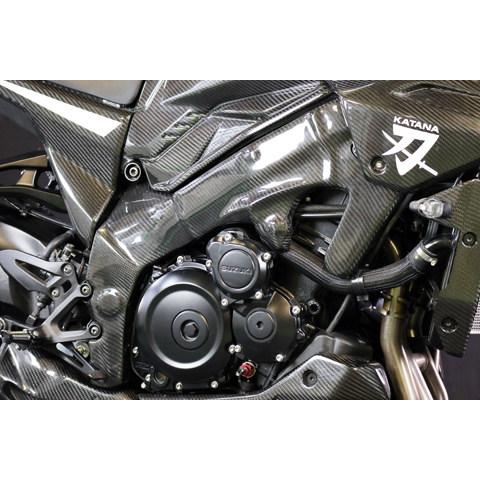 A-TECH エーテック フレームヒートガード タイプ：綾織ドライカーボン(DC) KATANA SUZUKI スズキ｜webike｜04