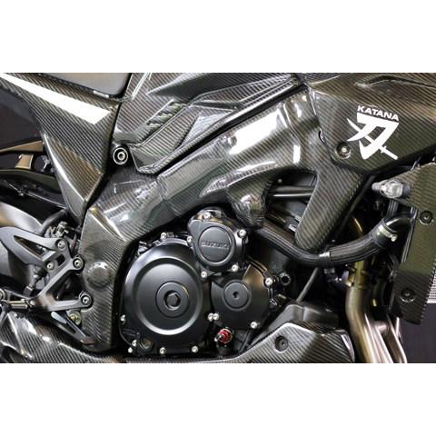 A-TECH エーテック フレームヒートガード タイプ：開繊ドライカーボン(KDC) KATANA SUZUKI スズキ フレームカバー フレーム