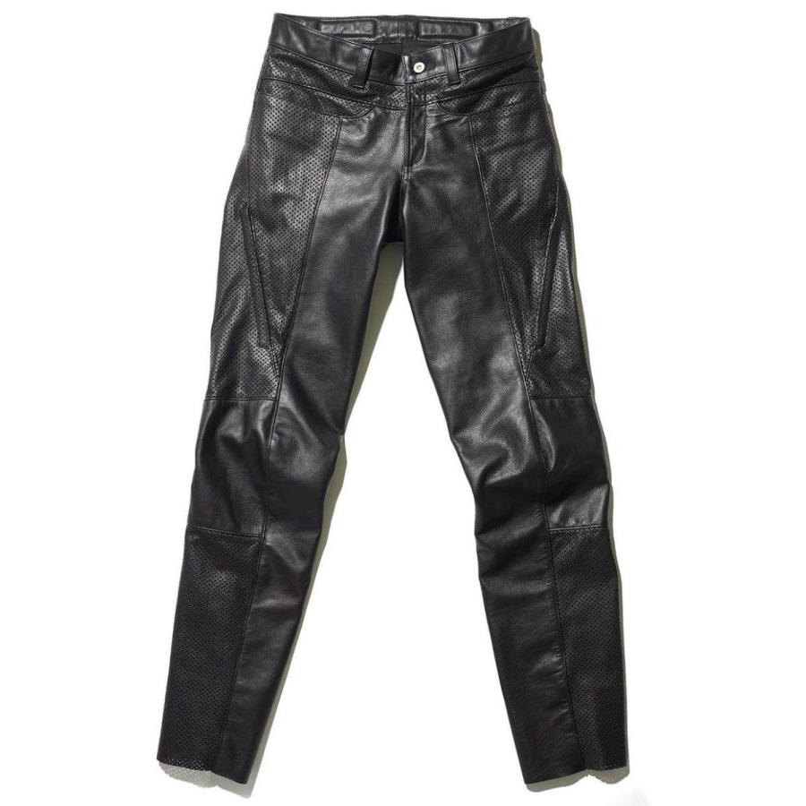KADOYAパンチングレザーパンツ 通気性メッシュ カドヤ（KADOYA） PL-PANTS 3 レザーパンツ サイズ：S メッシュパンツ