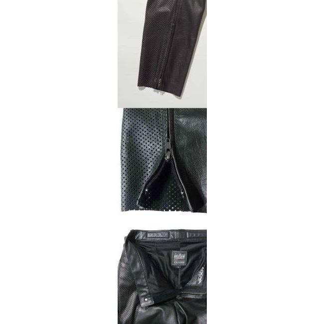 カドヤ（KADOYA） PL-PANTS 3 レザーパンツ サイズ：S メッシュパンツ
