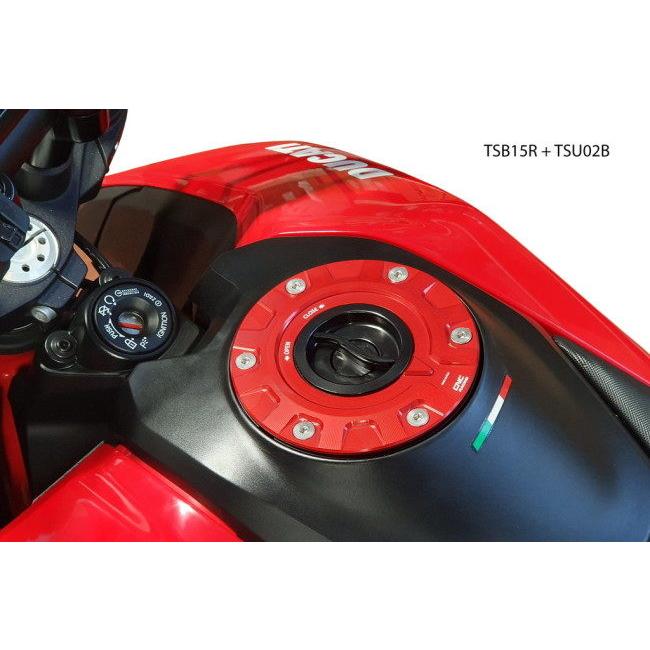 CNC Racing シーエヌシーレーシング タンクキャップ フランジギア カラー：ゴールド DUCATI ドゥカティ ガソリンタンクキャップ タンク関連 外装の画像