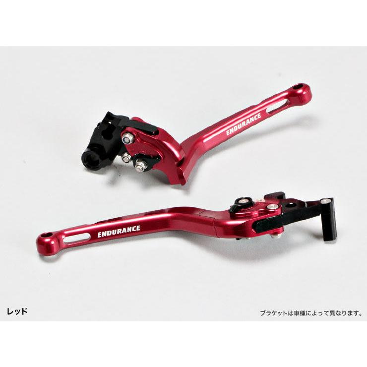 ENDURANCE エンデュランス アジャスタブルレバー左右セット 可倒式 カラー：レッド ADV150 HONDA ホンダ ブレーキ・クラッチレバーセット ハンドル周辺パーツ