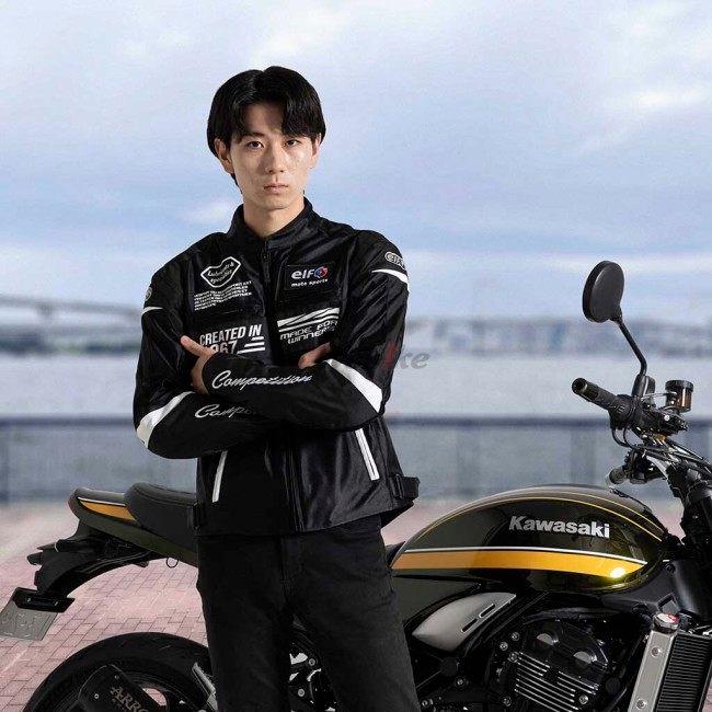 elf エルフ レザー メッシュ ジャケット ブルゾン ブラック 夏LW