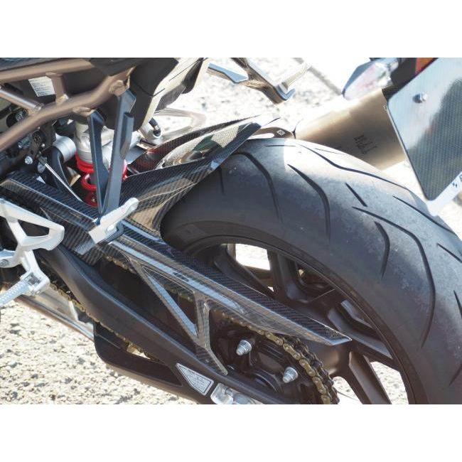 【さる】BMW S1000R/RR ドライカーボンリアフェンダー Wunderlich カーボンインナーリアフェンダー チェーンガード付き