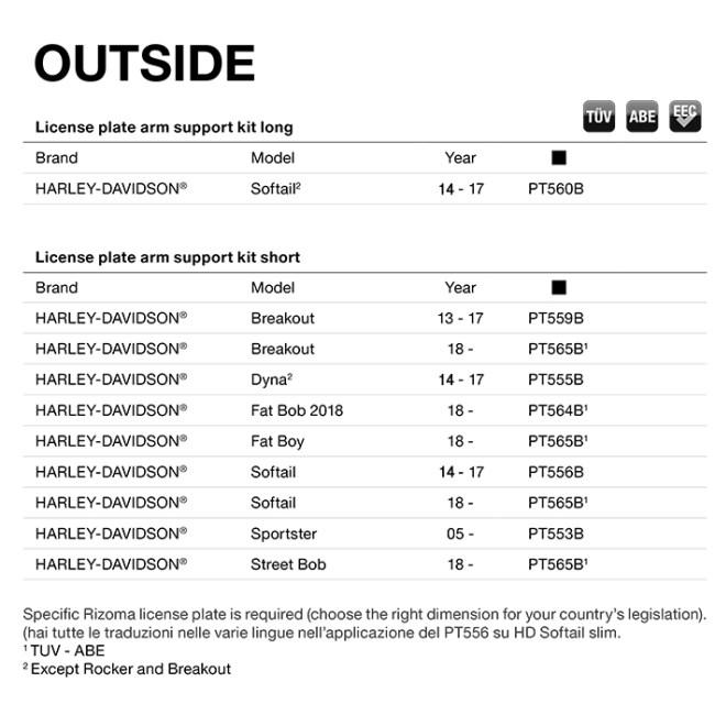 rizoma リゾマ License plate holder kit FOX [ライセンスプレートホルダーキットフォックス] 1200 Forty-Eight HARLEY-DAVIDSON ハーレーダビッドソン 外装の画像
