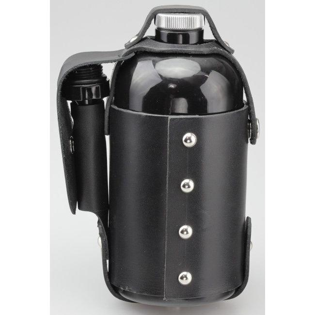 送料無料★ガソリン携行缶&レザーホルダーSET(Ver. BlackBorn) ガソリンボトル&レザーホルダーセット 900ccボトル KIJIMA