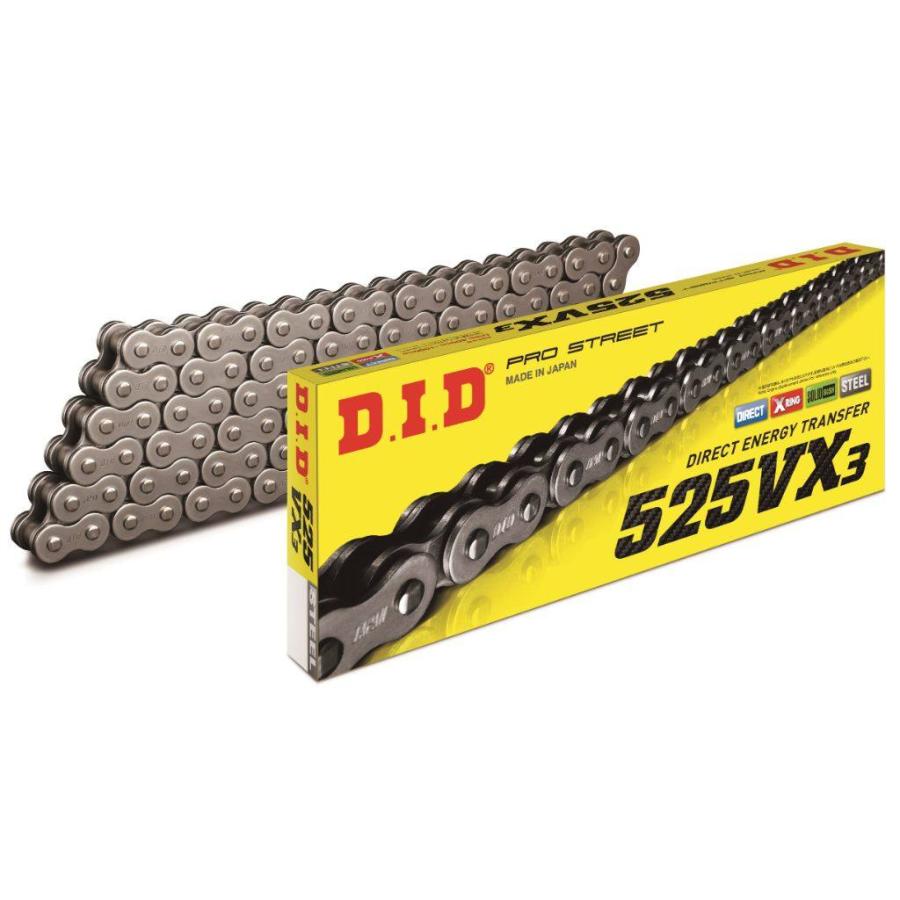D.I.D DID ダイドー VXシリーズチェーン 525VX3 ゴールド 【軽圧入