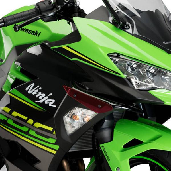 Puig プーチ サイドダウンフォーススポイラー カラー：レッド ニンジャ 400 KAWASAKI カワサキ サイドカウル・サイドカバー カウル関連 外装_1
