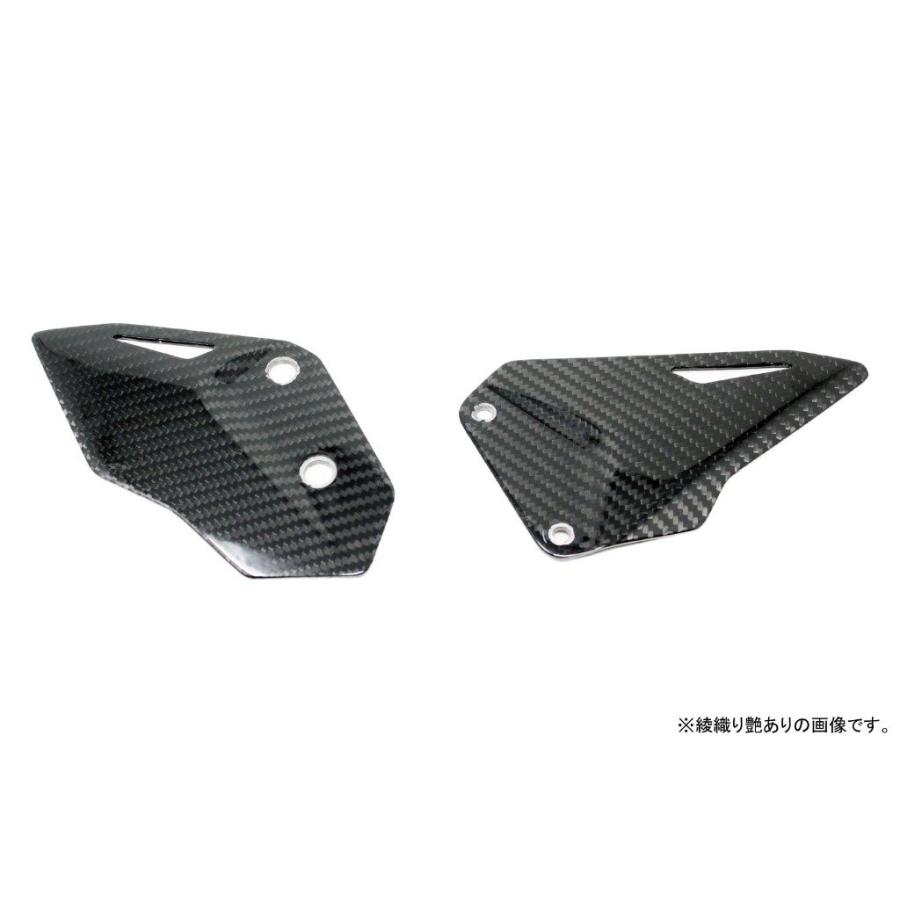 ニンジャH2SXSE用平織りカーボンヒールガード　左右セット SPEEDRA スピードラ ヒールプレート ドライカーボン タイプ：綾