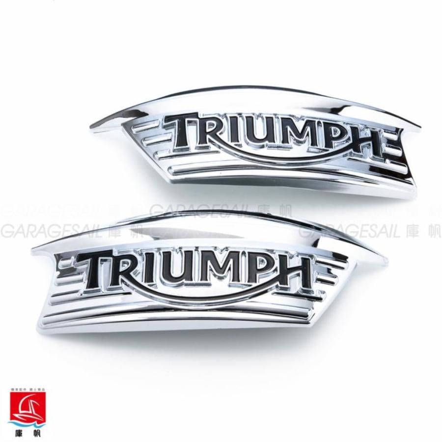 最大79％オフ！ アウトレット送料無料 GarageSaiL:ガレージセイル GarageSaiL TRIUMPH Triumph silverfuel tank Logo トライアンフ hereskip.com.au hereskip.com.au
