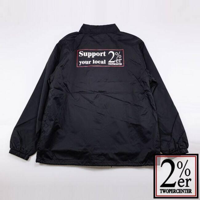 2%er（ツーパーセンター） コーチジャケット Support your local logo 