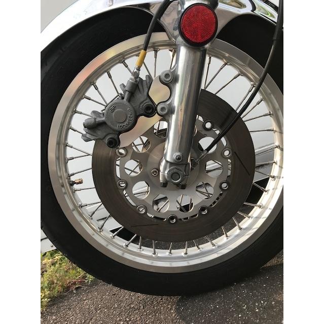 SPEED SHOP ITO スピードショップイトウ 4穴キャストホイール320mmWディスク用CP2696キャリパーサポート サンスターローター／穴あきシルバー ブレーキ