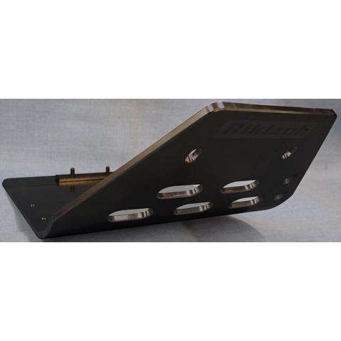 力造(Rikizoh) リキゾウ アルミスキッドプレートM カラー：ブラックアルマイト セロー225 YAMAHA ヤマハ アンダーガード・スキッドプレート フレーム