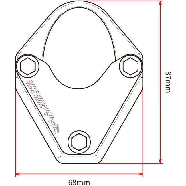 ZETA RACING ジータ レーシング サイドスタンドエクステンダー KLX125