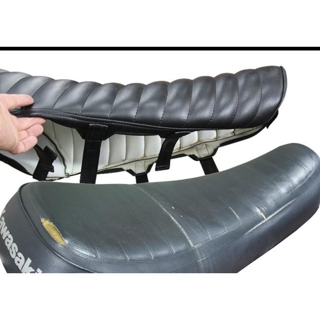 HEAVENS ヘブンズ カスタムシートカバー カラーバリエーション：ブラック/スムース 250TR KAWASAKI カワサキ シートカバー シート関連 外装 | ブランド登録なし | 04