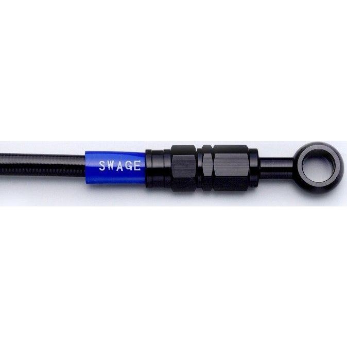 SWAGE-LINE - スウェッジライン 向こう正面 ブレーキホースキット フィッティングカラー：黒いこと / 配管色合い：ブラックスモークホース GSX1100SカタナFE