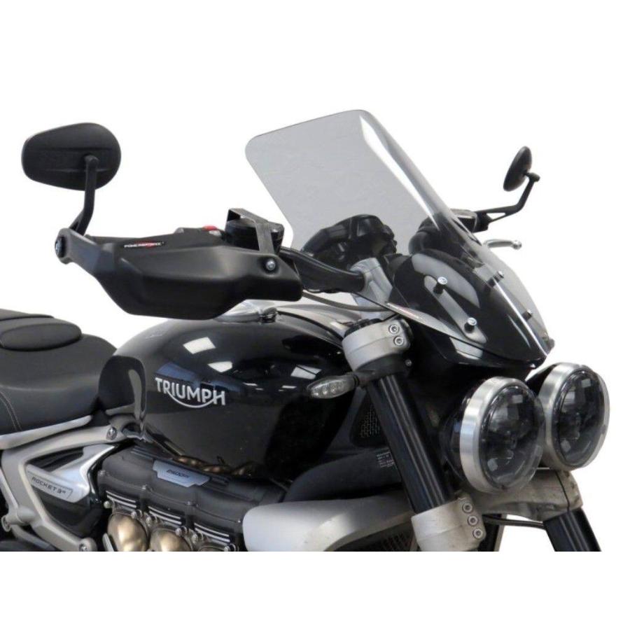 triumph rocket3R用　スポーツスクリーン POWERBRONZE ネイキッドスクリーン【ロング】 カラー：ライトスモーク