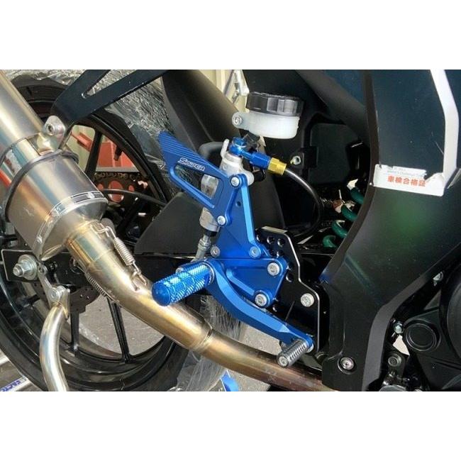 SNIPER スナイパー バックステップ ABS対応4ポジション＋レーシング用6ポジション カラー：ブルー GSX-R125 ABS GSX-S125 SUZUKI スズキ ステップ 足回り_1