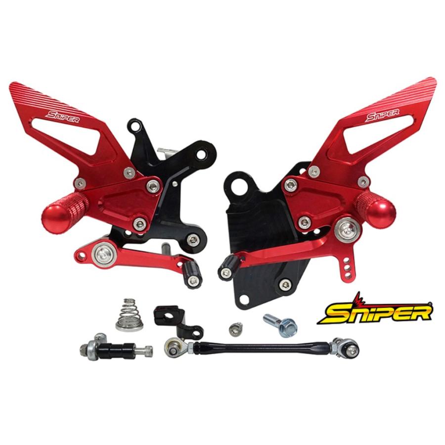 パーツ Z250GP SNIPER スナイパー ストリート用バックステップ カラー：レッド