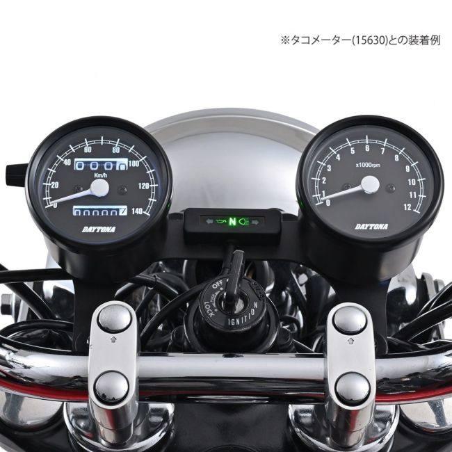 DAYTONA デイトナ 機械式スピードメーター 140km／h タイプ：ブラックボディ／ブラックパネル スピードメーター メーター・インジケーター関係 電装系の画像