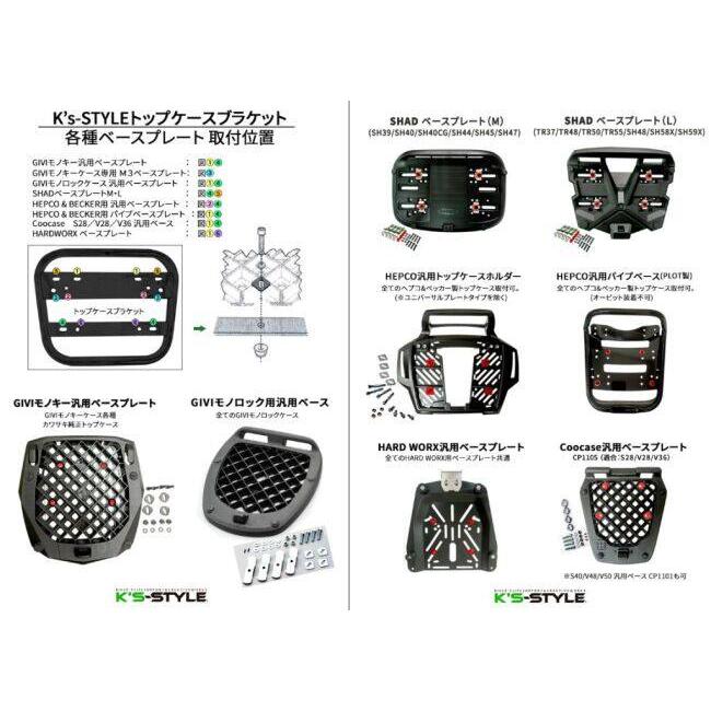 まのお　ご依頼品 K'sーSTYLE K's-STYLE ケイズスタイル Ninja1000SXトップケース