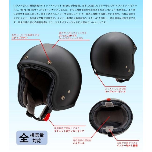 山城（YAMASHIRO） YH-001 スモールジェットヘルメット サイズ：M(57