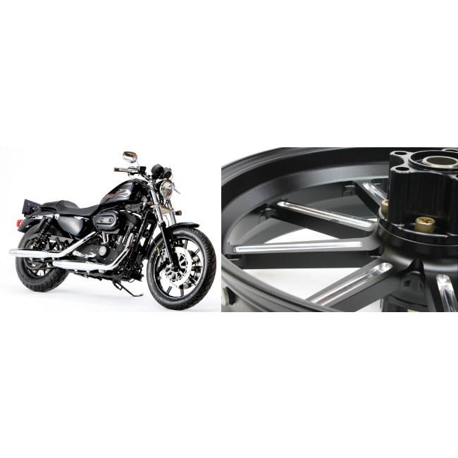 値下げ！リックス ハーレー ホイール ブラック塗装 新品 未使用 GLIDE（グライド） アルミ鍛造ホイール 9S フロント カラー：グロス