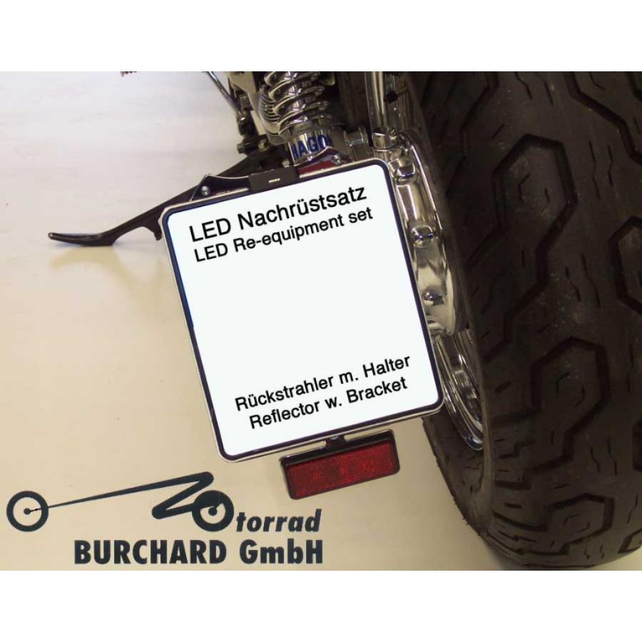 返品交換不可】 MOTORRAD BURCHARD BURCHARD:モトラッド バーチャード Reflector with holder for  side mount license plate of Motorrad Burchard riosmauricio.com