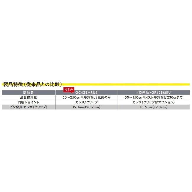 RK JAPAN RK JAPAN:アールケージャパン GCレーシングゴールドチェーンシリーズ チェーン GC428MRU2 リンク数：106｜webike｜04
