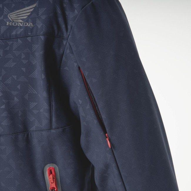 HONDA ホンダ OSYEX-23A 防風 ソフトシェルジャケット 総柄 M HONDA RIDING GEAR ホンダ ライディングギア 防風ソフトシェル